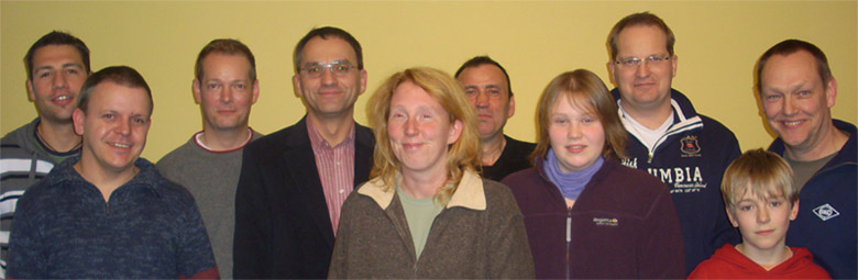 von links nach rechts: Etienne Gruchmann, Klaus Lemkau, Hartmut Holsten, Arno Gundlack, Sandra Viets, Bayram Asyk, Joana Müller, Gerd Gollenstede, Steffen Jakobs, Bernd Jakobs